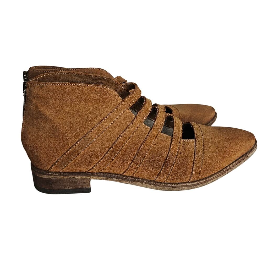 Free People Emma Strap Cutout Swept Away Booties Women's Size 39 Western Boho